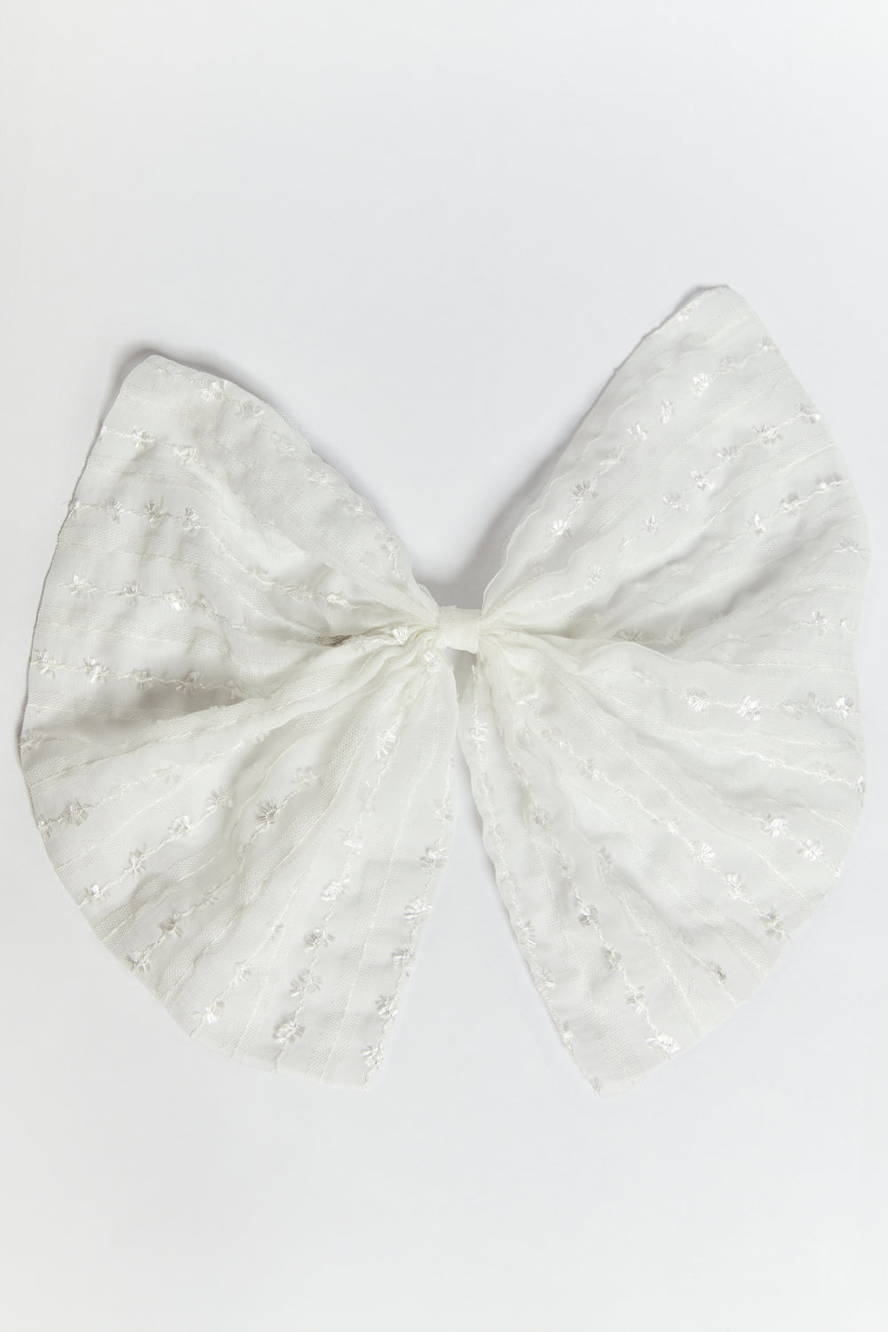 Madein Cream Jaquard Bow Clip