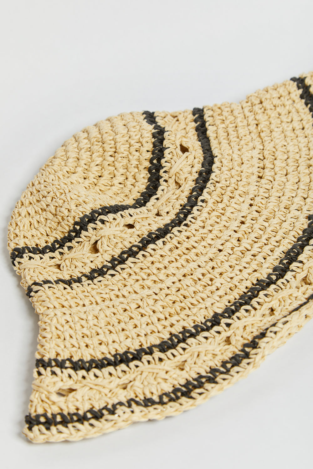 Madein straw striped bucket hat