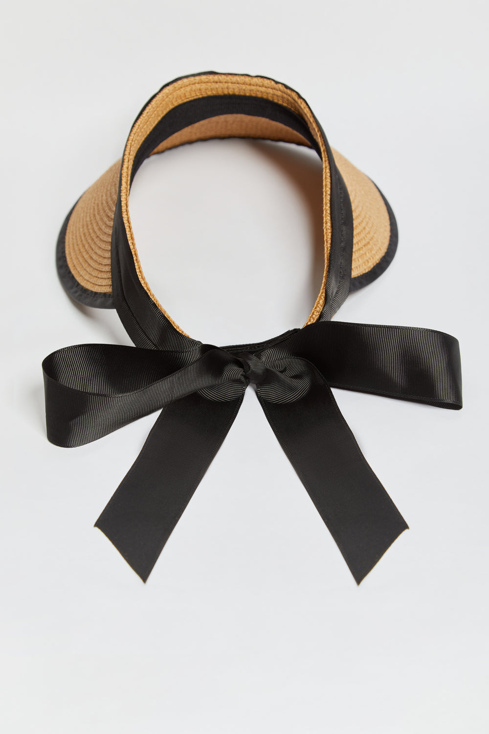 Madein Black ribbon detail oversized Visor hat