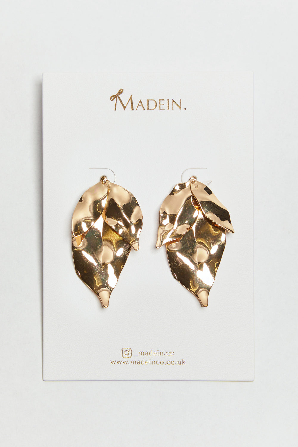 Madein Gold Leaf drop earrings