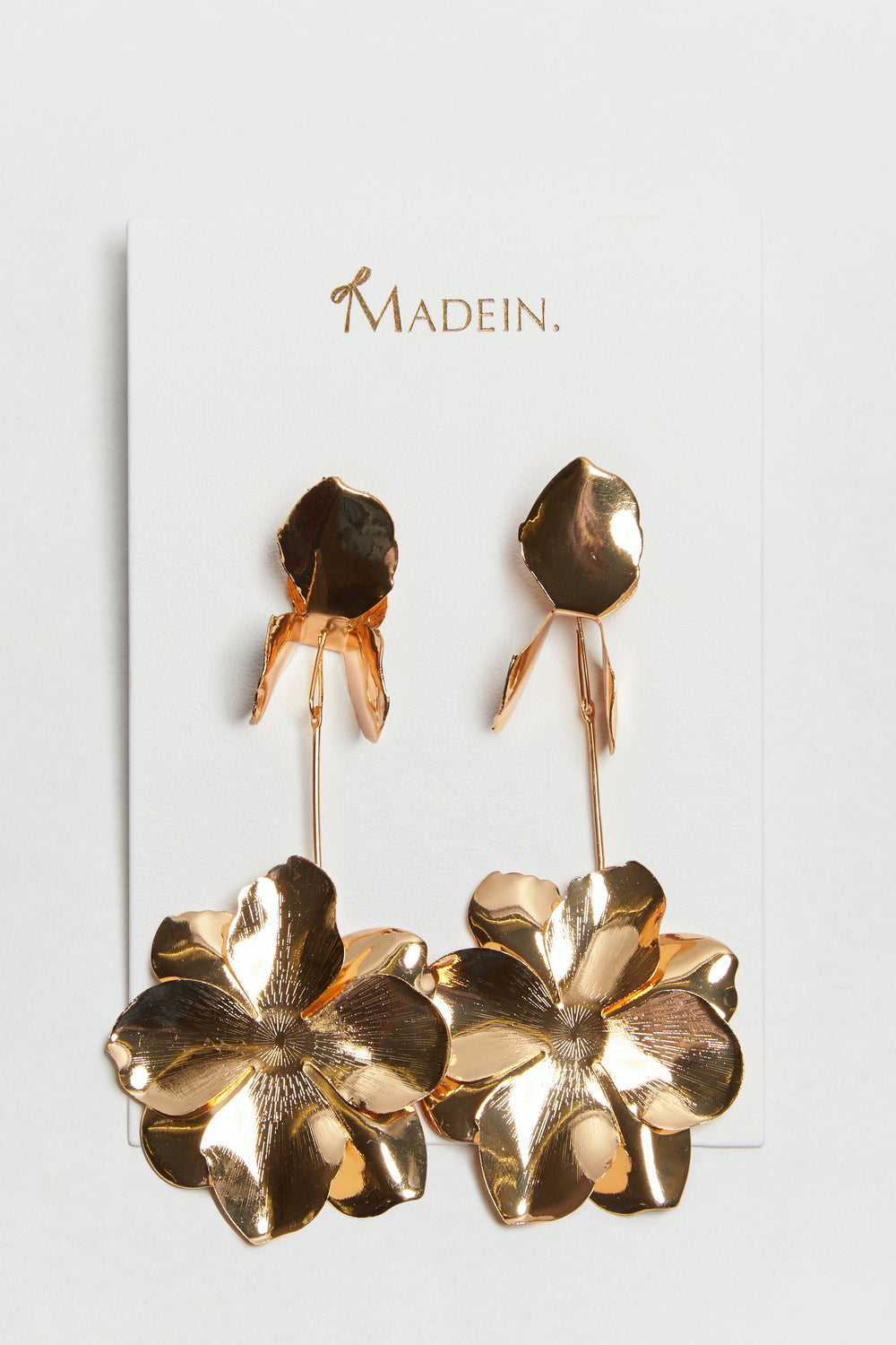 Madein Gold Flower Drop Earrings