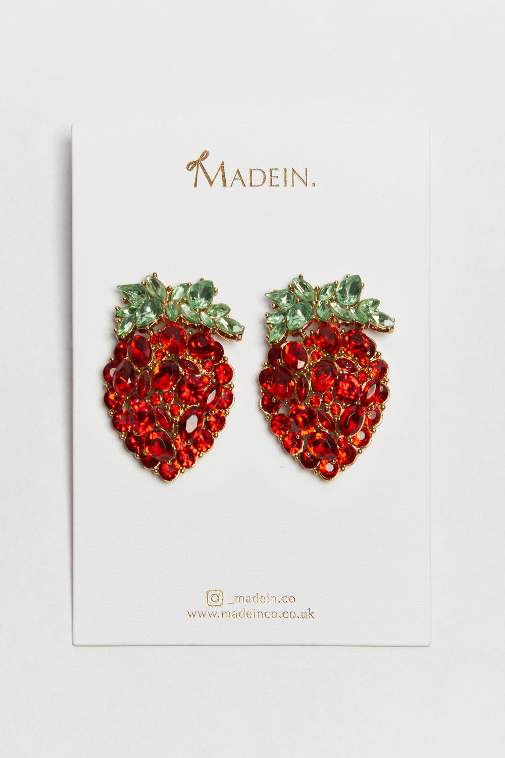 Madein Embellished strawberry earrings