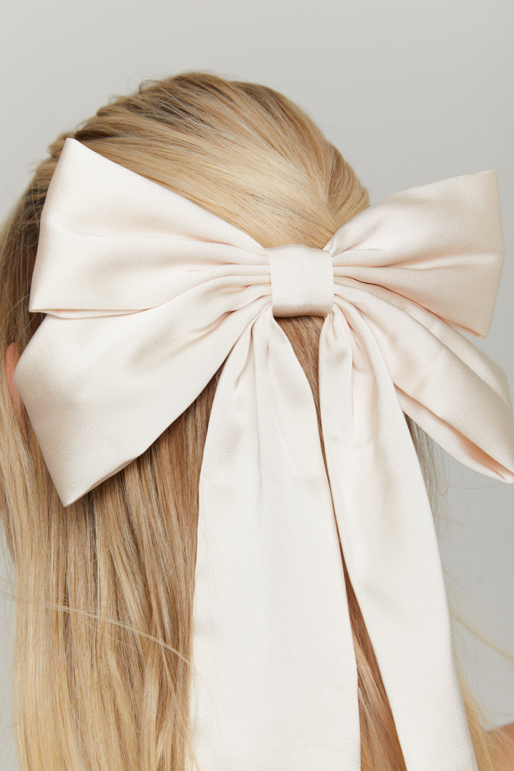 Madein champagne Satin Bow Clip