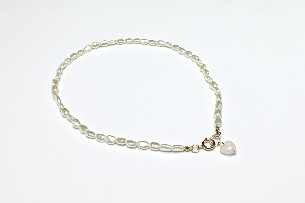 Madein Pearl heart necklace