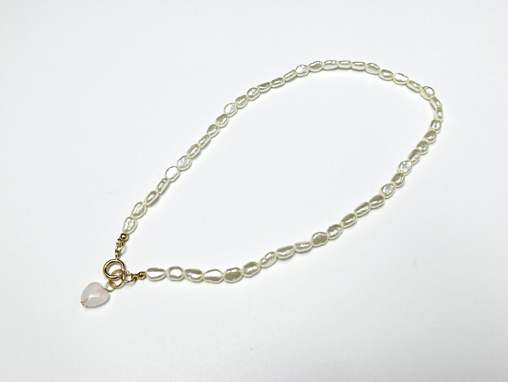 Madein Pearl heart necklace