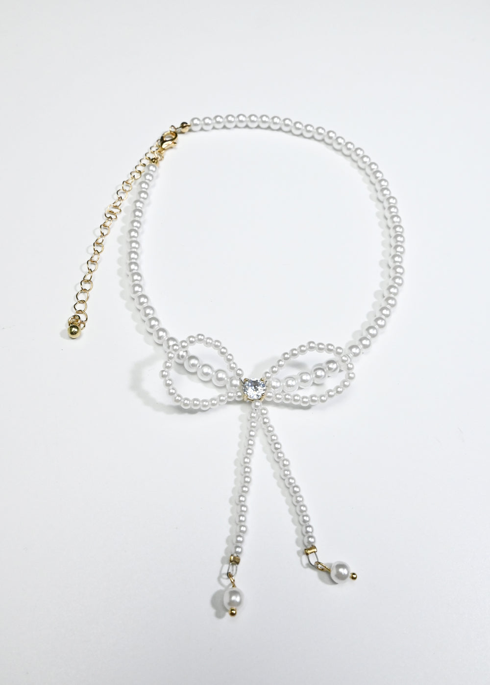 Madein Ivory Bow beaded necklace