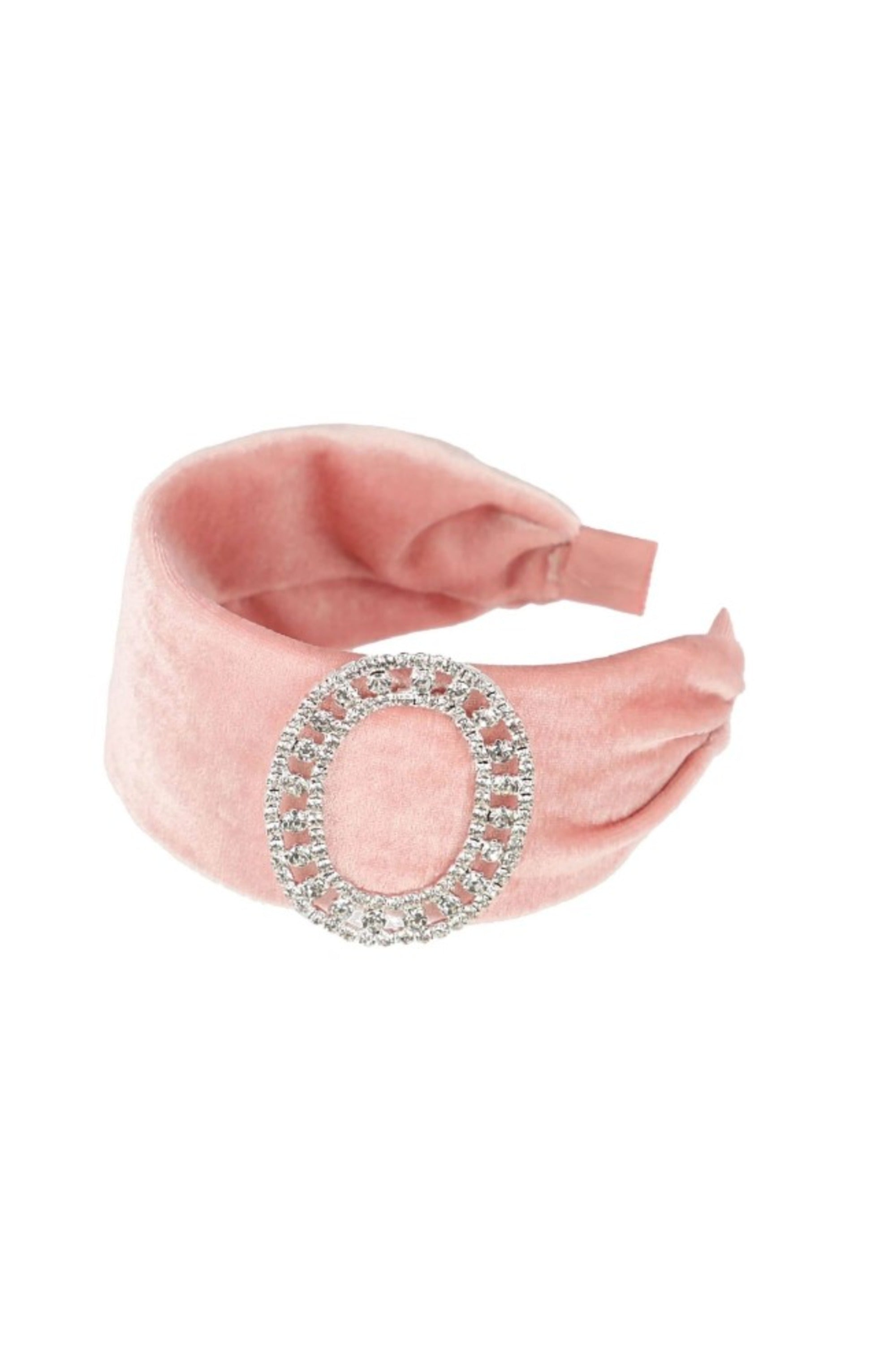 Madein Blushed pink Embellished Velvet Headband