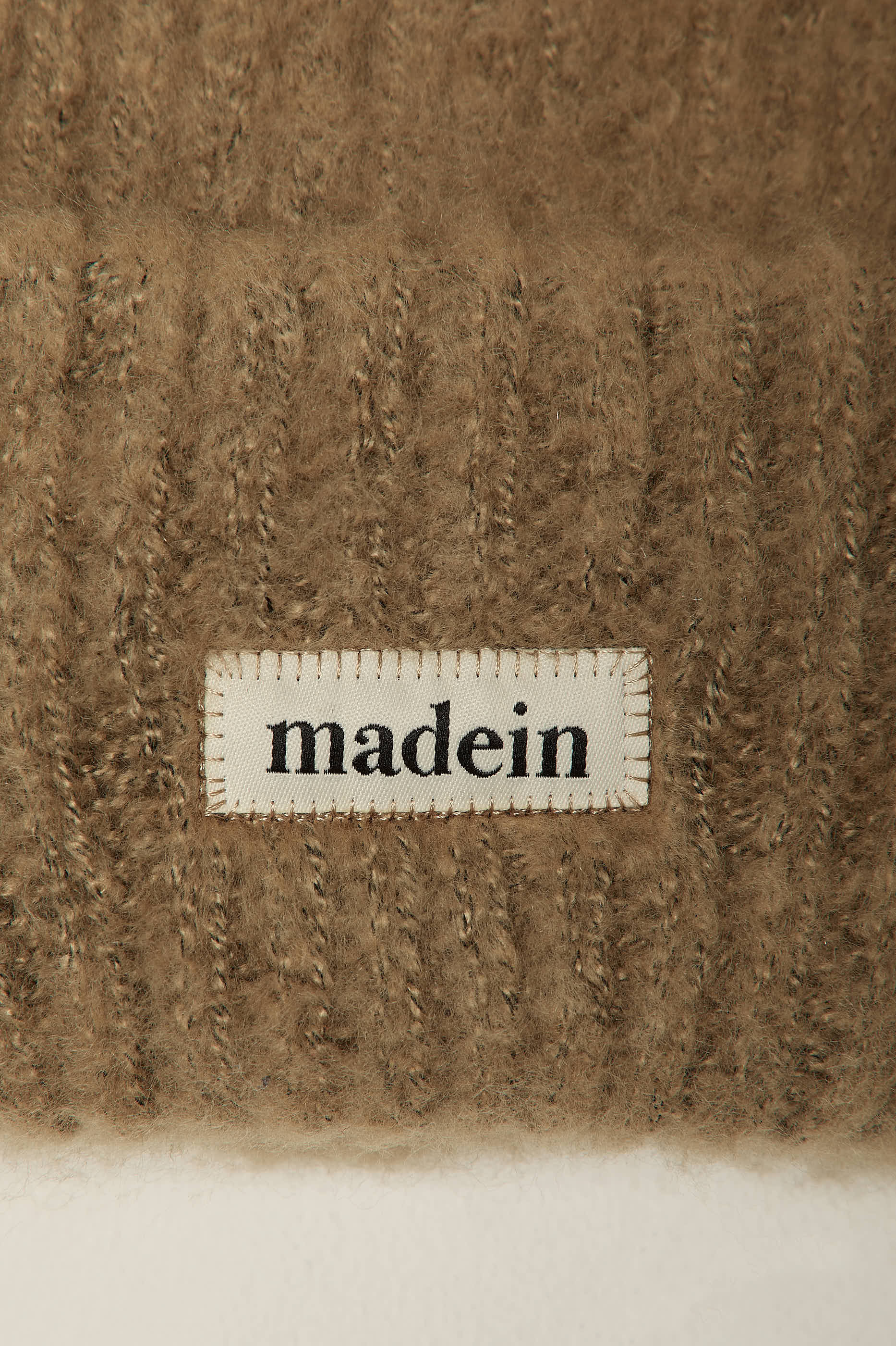 Boucle Knit Kiersten Beanie Brown