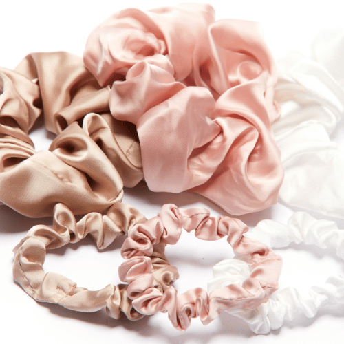 Blush Toned Satin Scrunchie Pack