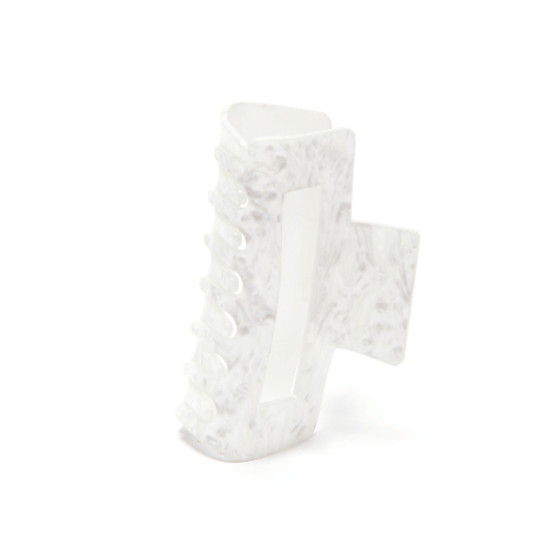 White Marble Wash Claw Clip