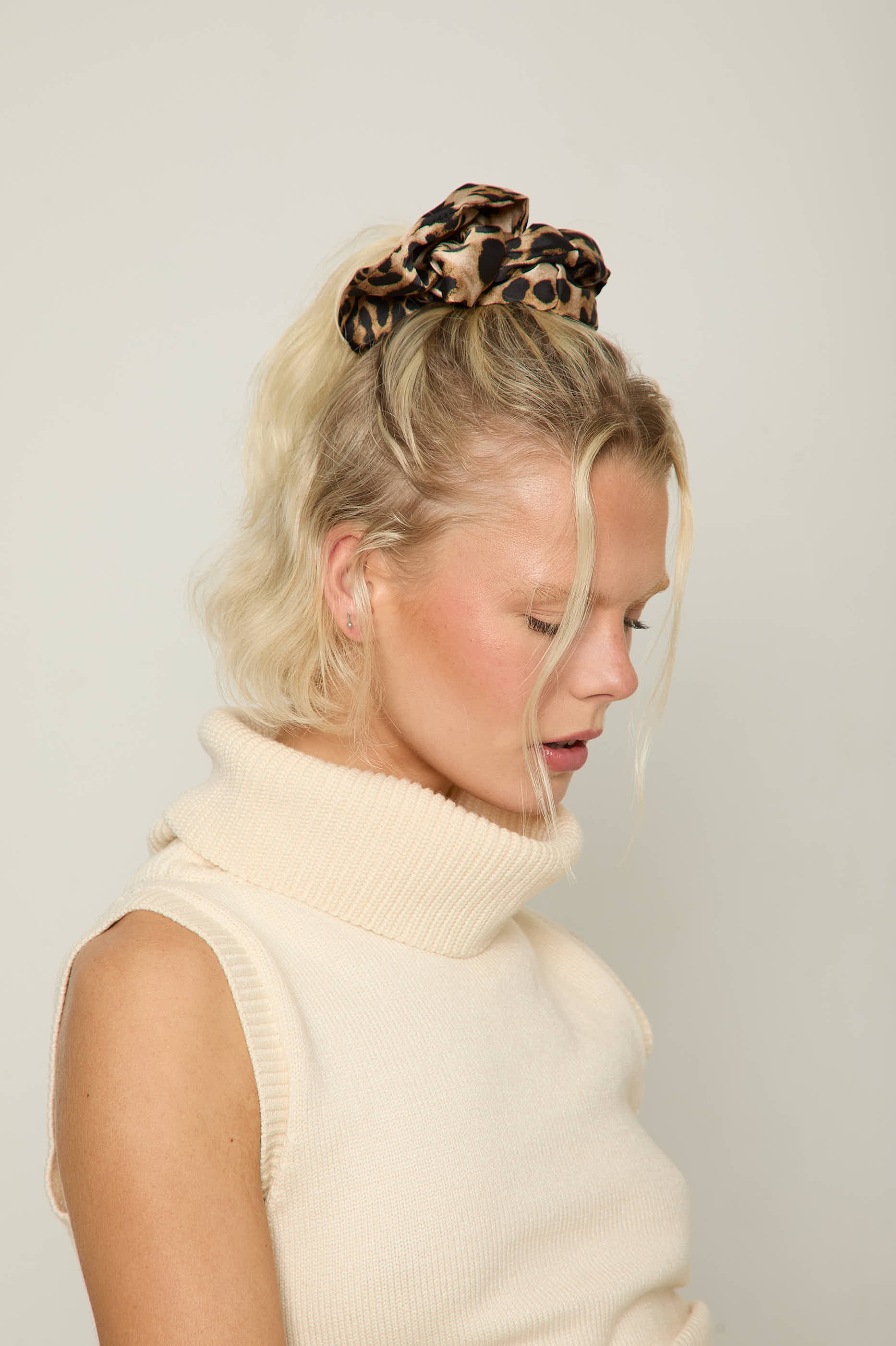 Leopard layered Laila Scrunchie