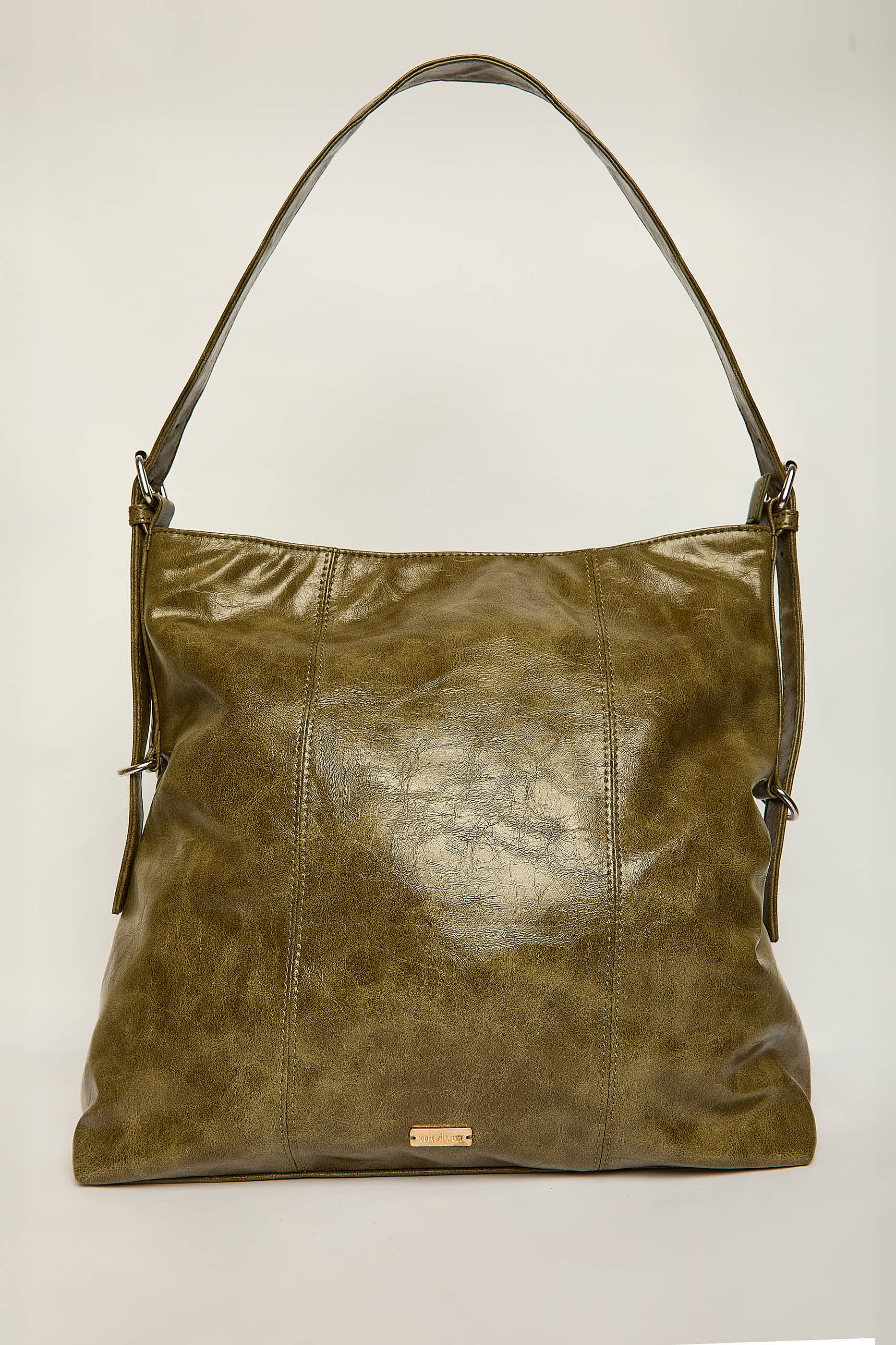 Oversized Pressed Olive Paid Tote Bag