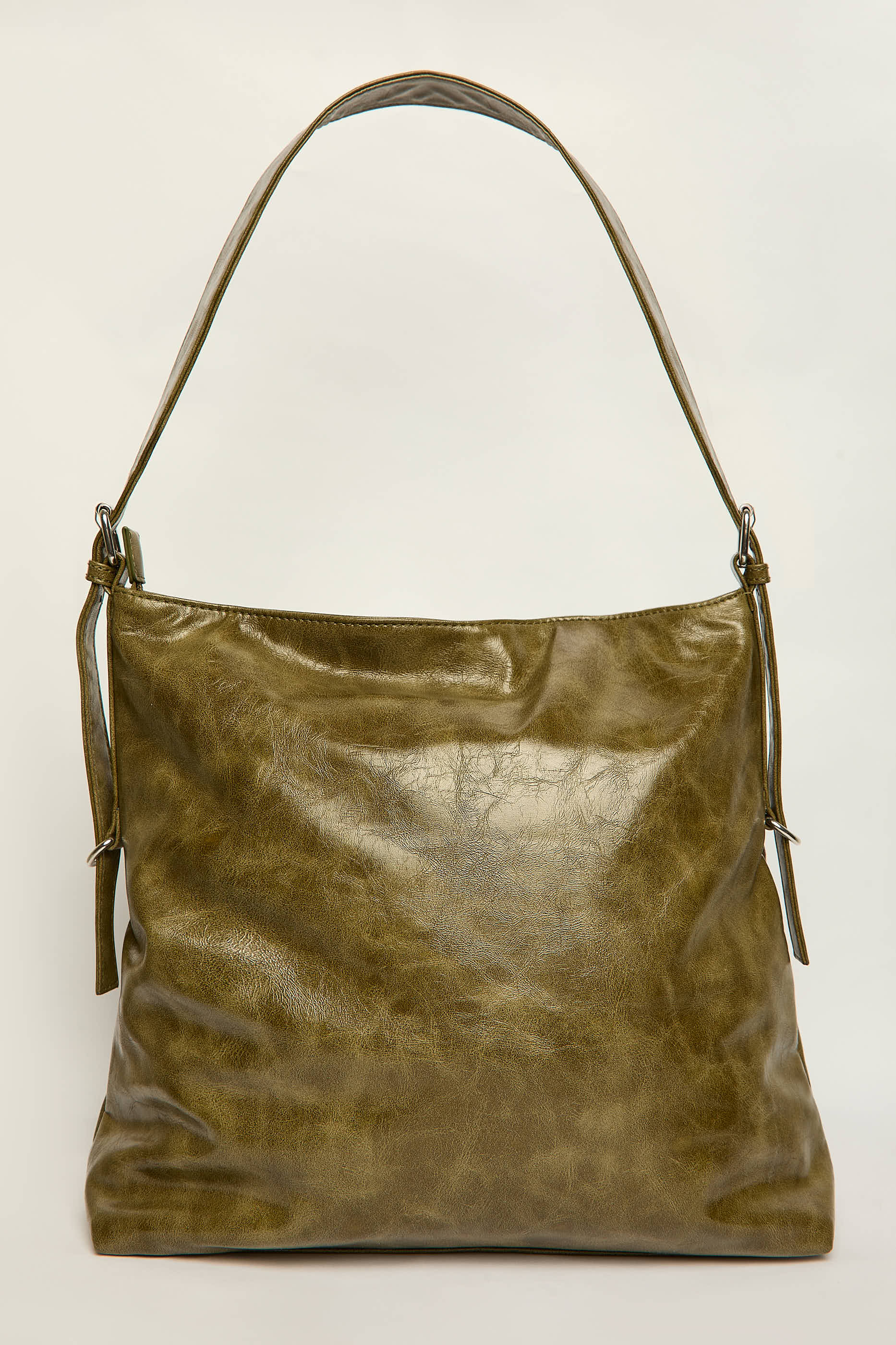 Oversized Pressed Olive Paid Tote Bag