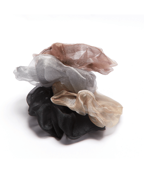 Metallic Organza Scrunchie Pack (4PK)