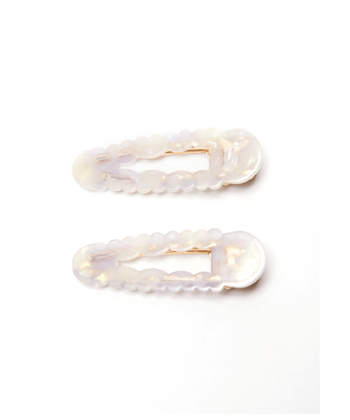 Pastel Scallop Edge Hair Clips