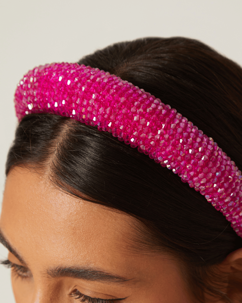 Shine Bright Pink Crystal Classic Headband