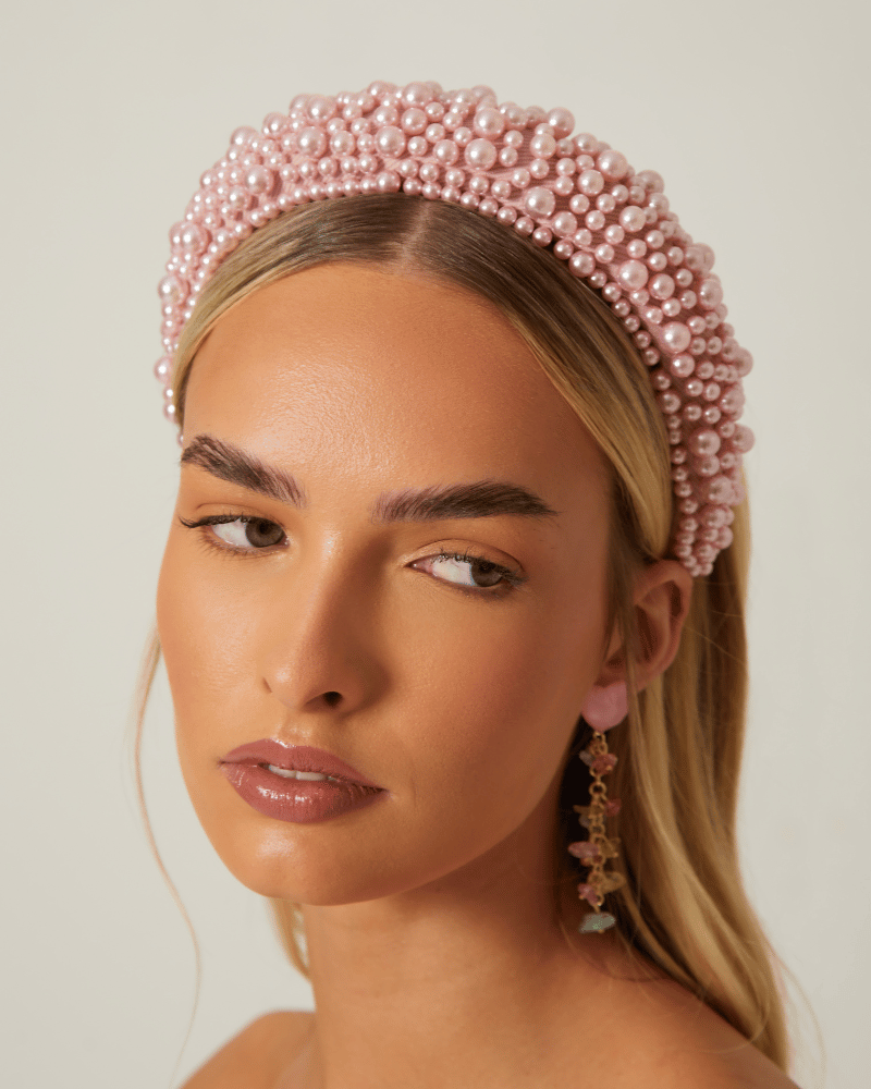 Sweetheart Layered Pearl Puffed Headband